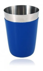 Shaker 16oz / 470ml avec gaine vinyle bleu Partie en inox secondaire non-lestée du boston shaker - Code article: CS016BLU