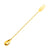 33cm Twisted Mixing Spoon, Gold with Trident