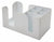 White plastic bar caddy - 6 compartments