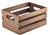 Wooden crate with dark rustic finish 27 x 16 x 12 cm