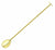 Gold twisted mixing spoon 27 cm, with disc