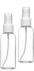 Pack of 2 transparent 50 ml spray bottles