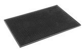 Tapis de bar noir 45 x 30 cm, en caoutchouc