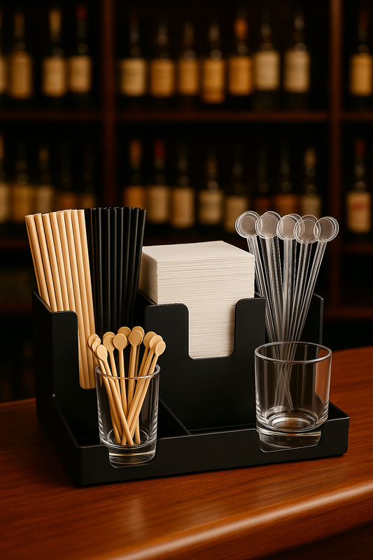 Meilleur distributeur de consommables bar (pailles, serviettes, agitateur)