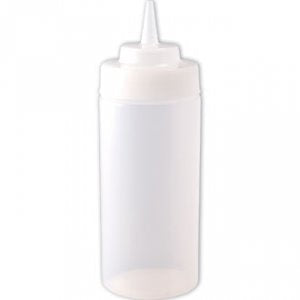 Squeeze bottle transparente 45 cl, col large