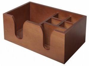 Bar caddy en bois - 6 compartiments