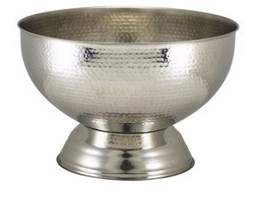 Vasque à champagne martelée, en inox