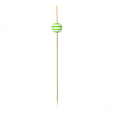 Piques bambou candy verts 9 cm - Boîte de 100