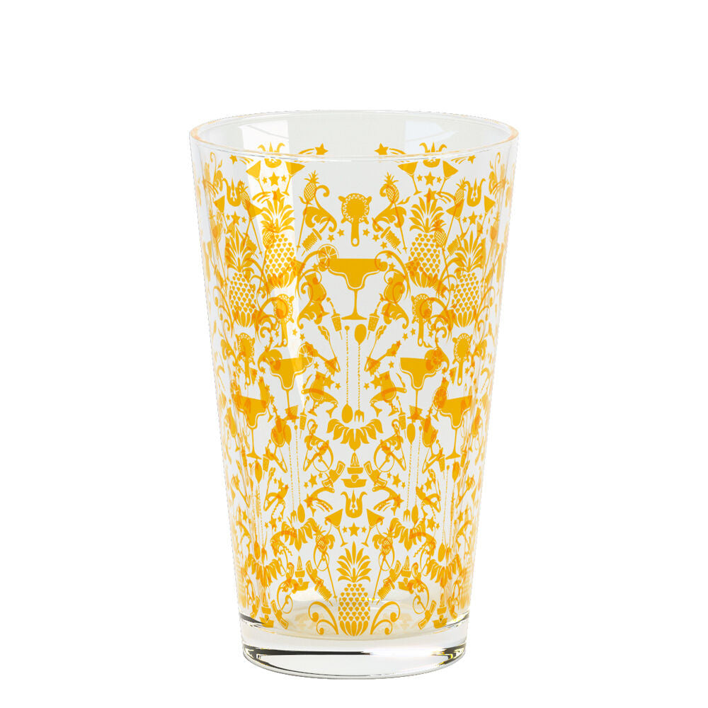 Cocktail shaker en verre motifs dorés 45 cl