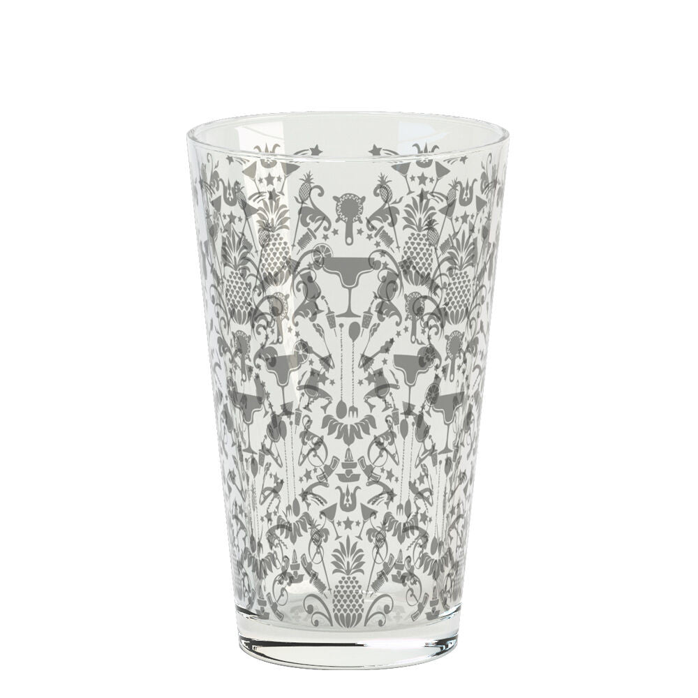 Shaker en verre à motifs argentés 45 cl