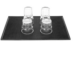 Schwarze Barmatte 45 x 30 cm, Gummi
